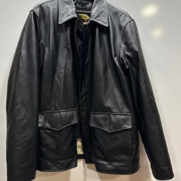 Landing Leathers Jacket XXLT Cowhide Leather Zip Out Interior American Flag - Picture 1 of 11